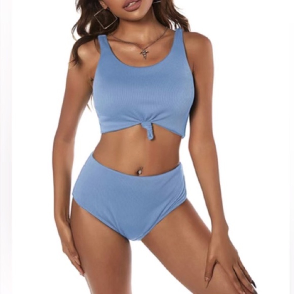 Zaful Cute blue tankini swimsuit bikinis set Size 10